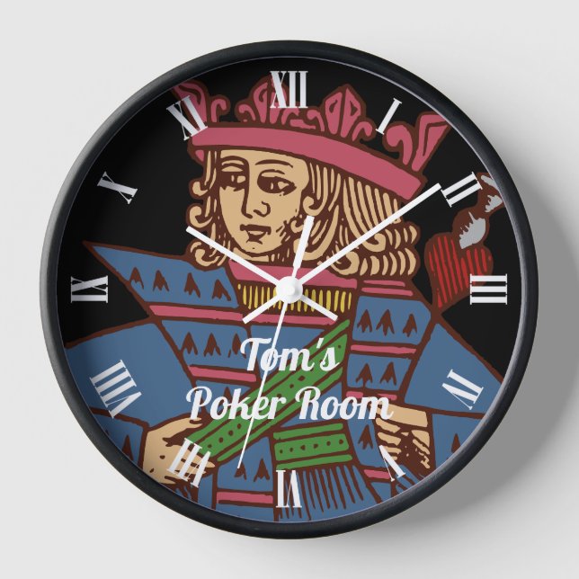 Reloj de póquer - Personalizable - Rey (Anverso)