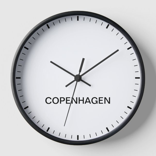 Reloj de prensa de zona horaria de Copenhague (Anverso)