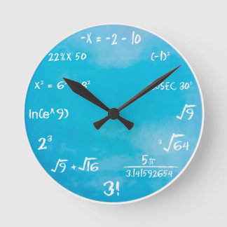 Reloj de prueba de matemáticas - Azul de reloj
