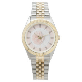 RELOJ DE PULSERA ダイヤモンド牡丹 パステルピンク 腕時計