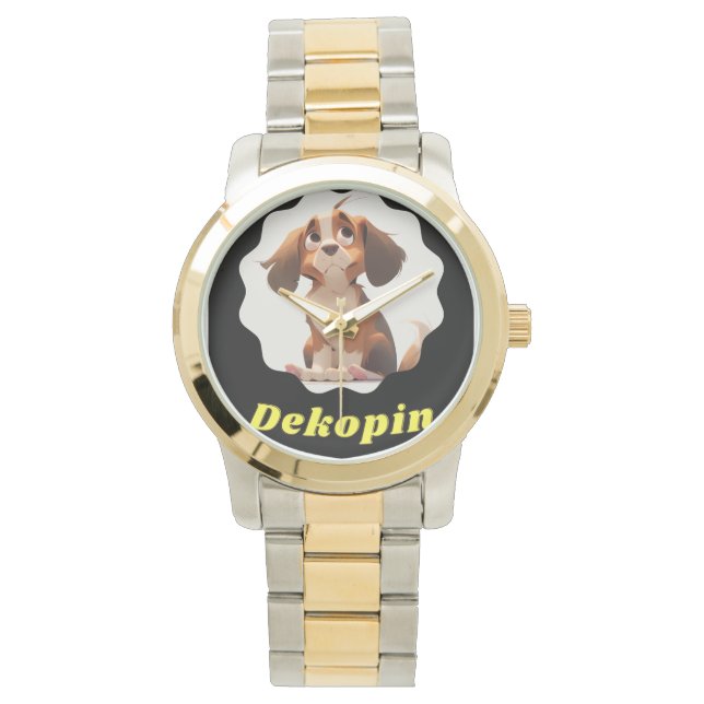 RELOJ DE PULSERA デコピン（DEKOPIN）ヴィンテージ黒革【限定品】 (Anverso)