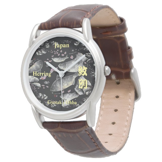 RELOJ DE PULSERA ニシン！紋別（鰊；HERRING）あらゆる生命たちへ感謝を捧げます。 (Angular)