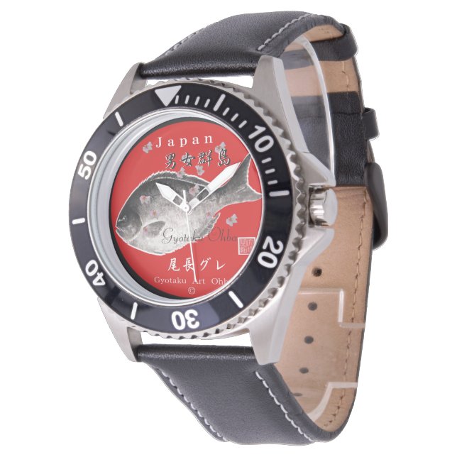 RELOJ DE PULSERA 尾長グレ 男女群島（メジナ）あらゆる生命たちへ感謝を捧げます。 (Angular)