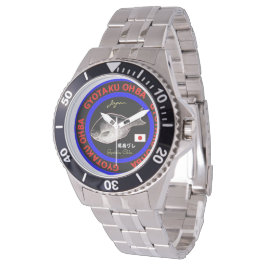 Reloj De Pulsera 尾長グレ！japan（クロメジナ）生命たちへ感謝を捧げます。各自さまで文字変更、印字可能です。