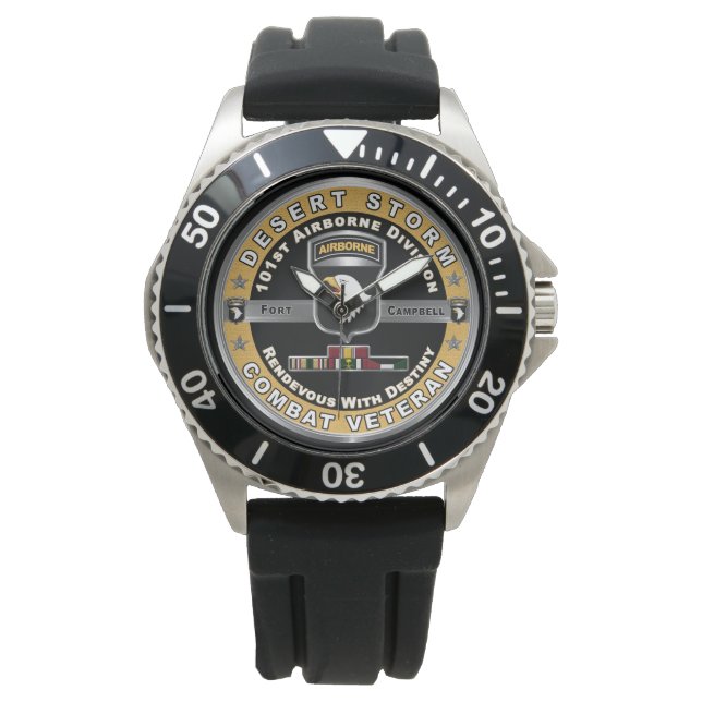Reloj De Pulsera 101ª División Aérea Tormenta Desértica Veterana (Anverso)