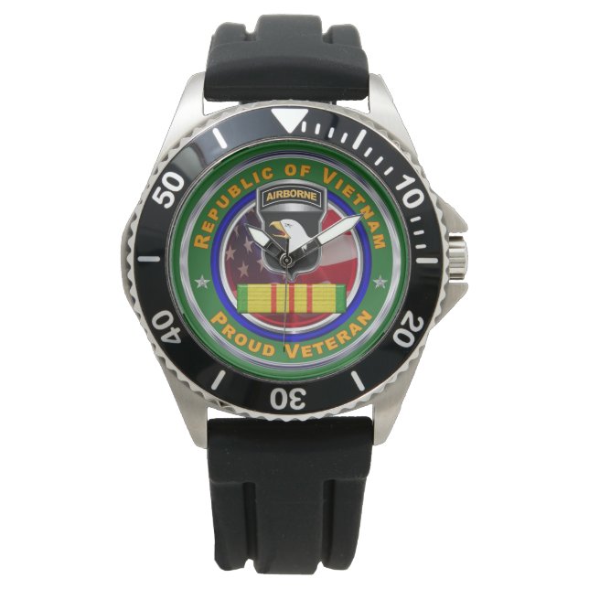 Reloj De Pulsera 101ª División Aérea Vietnam Veterano (Anverso)