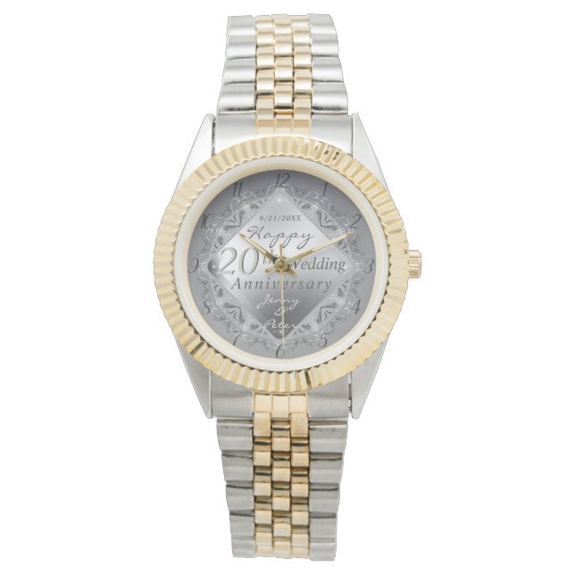 Reloj De Pulsera 10,11,20,25,70 Aniversario Boda (Anverso)