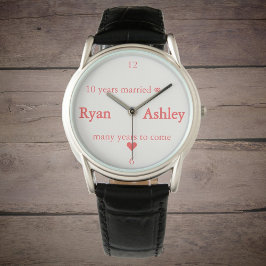 Reloj De Pulsera 10 años ⚭ casados (con nombres)