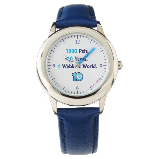 Reloj De Pulsera 10 años de estadísticas de Webkinz (Anverso)
