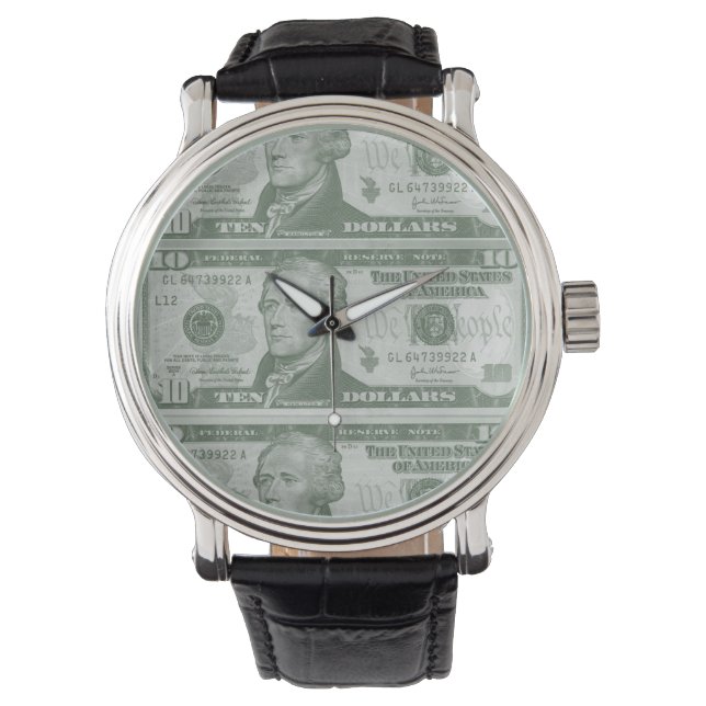Reloj De Pulsera 10 Dollar Bill Watch (Anverso)