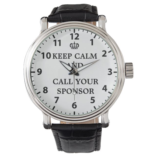 Reloj De Pulsera 12 Paso Recuperación Sobriedad Llame a su Observad (Anverso)