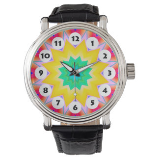 Reloj De Pulsera 12 puntos - Mandala colorida 023