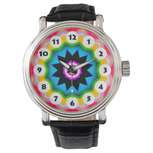 Reloj De Pulsera 12 puntos - Mandala colorida 026