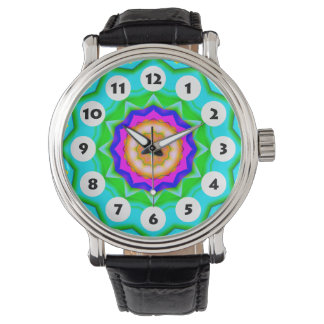 Reloj De Pulsera 12 puntos - Mandala colorida 035