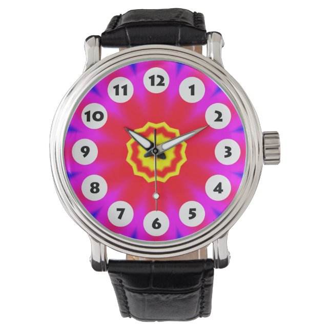 Reloj De Pulsera 12 puntos - Mandala colorida 08 (Anverso)