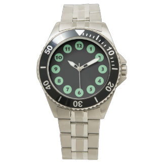 Reloj De Pulsera 12 puntos - Mint con negro