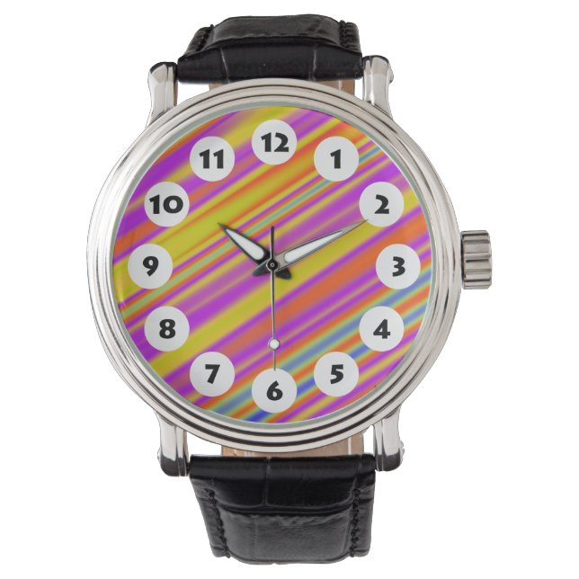 Reloj De Pulsera 12 puntos - Pincel con color (Anverso)