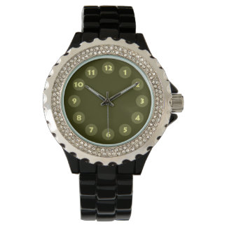 Reloj De Pulsera 12 puntos - Tonos de oliva