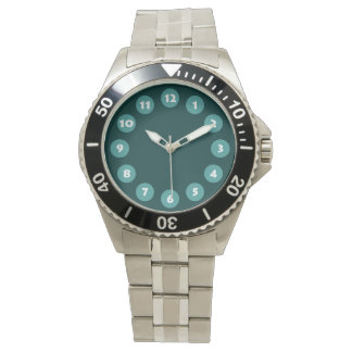 Reloj De Pulsera 12 puntos - verde Verde azulado y oscuro
