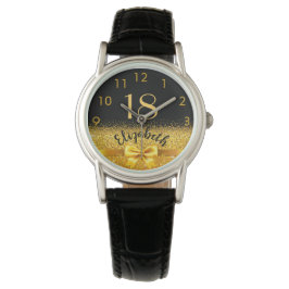 Reloj De Pulsera 18 años de oro negro elegante nombre del arco