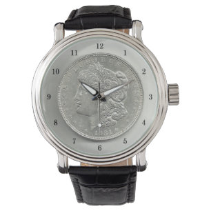 Reloj De Pulsera 1921 Morgan Silver Dollar Wrist Watch