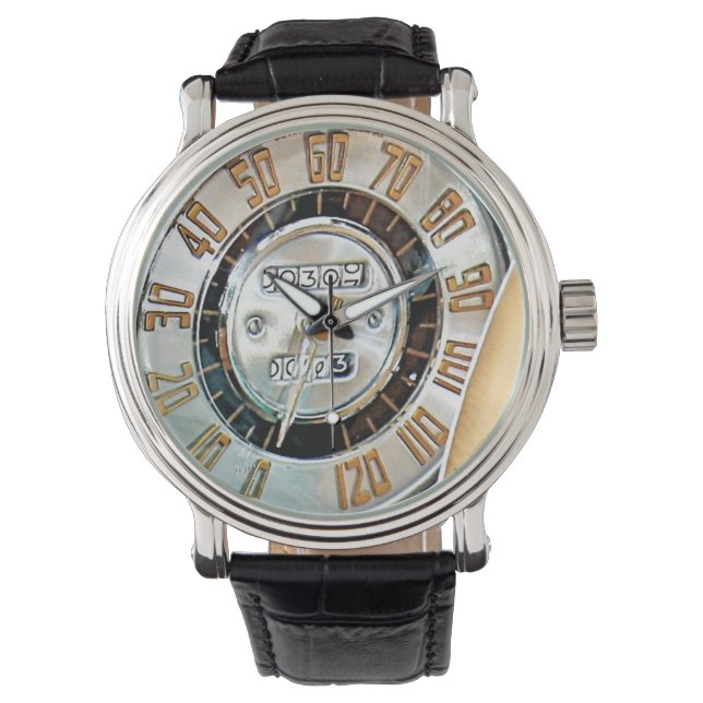 Reloj De Pulsera 1948 Classic Car Speedometer (Anverso)
