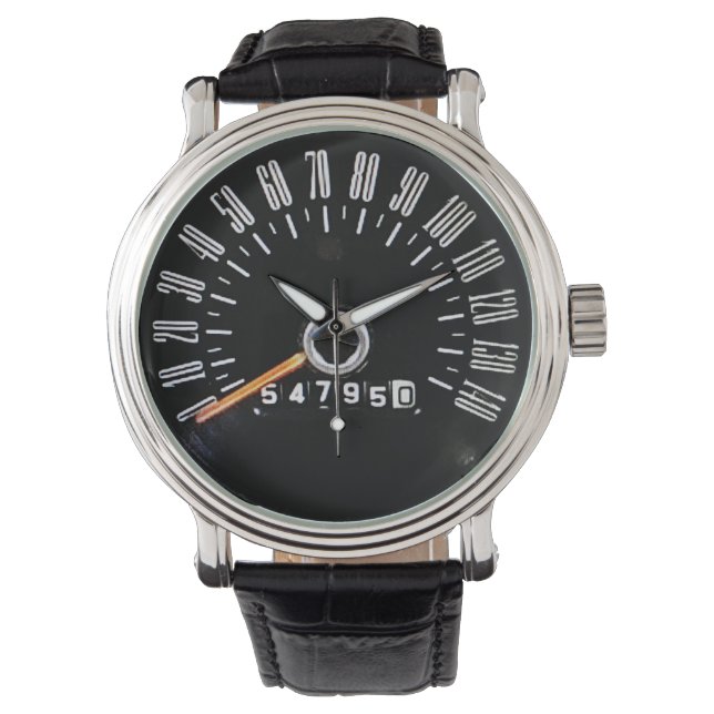 Reloj De Pulsera 1966 Classic Sports Car Speedometer (Anverso)