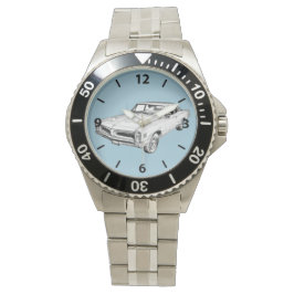 Reloj De Pulsera 1966 Ilustracion Pontiac Lemans Muscle Car