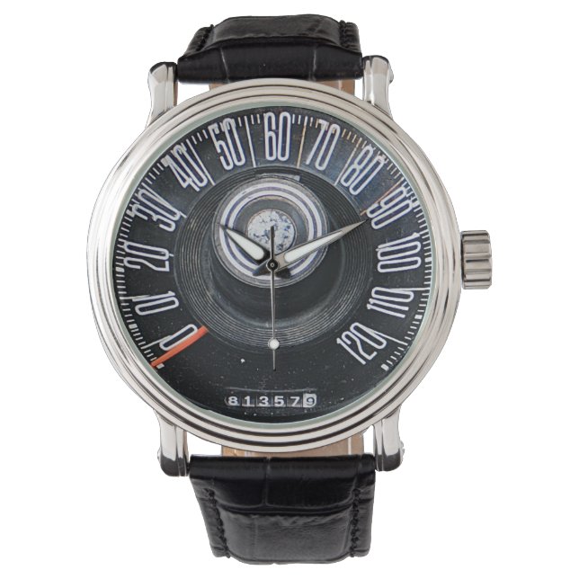 Reloj De Pulsera 1967 Classic Car Speedometer (Anverso)