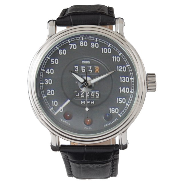 Reloj De Pulsera 1970 Classic British Sports Car Speedometer (Anverso)
