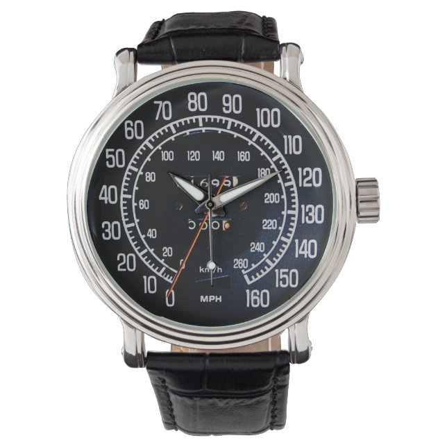 Reloj De Pulsera 1970s Classic Sports Car Speedometer (Anverso)
