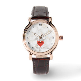 Reloj De Pulsera 1.ᵉʳ Aniversario Boda Boda de papel personalizado