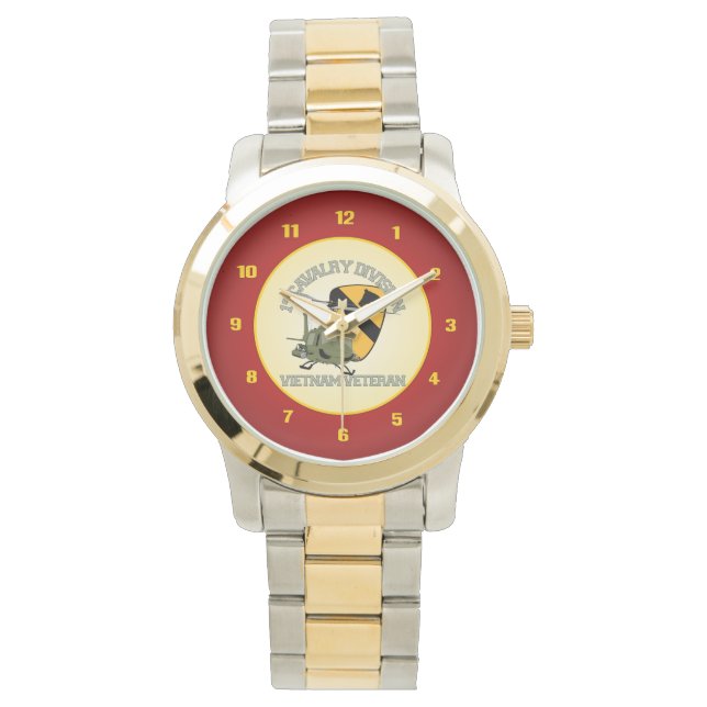 Reloj De Pulsera 1.ᵉʳ Cavalry Vietnam [cañón de Huey] (Anverso)