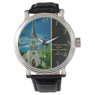 Reloj De Pulsera 1 Pedro 5:7 Iglesia Blanca