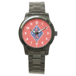 Reloj De Pulsera 1st Marine Division Veteran RD Stainless Steel
