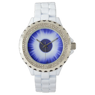 Reloj De Pulsera 2017 eclipse, azul de neón