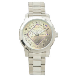 Reloj De Pulsera 21° Aniversario Boda Brass Watch