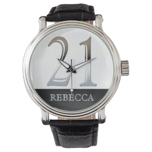 Reloj De Pulsera 21ro Pizarra personalizada cumpleaños número 21