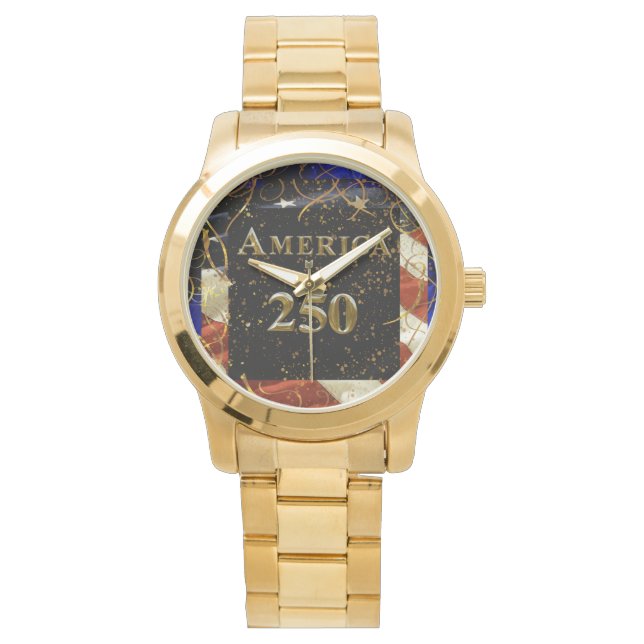 Reloj De Pulsera ¡250º Cumpleaños Feliz América! (Anverso)