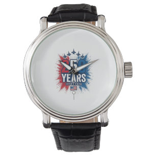 Reloj De Pulsera 250 Años Aniversario Jets Patrióticos Diseño Vecto