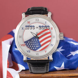 Reloj De Pulsera 250 Years USA Freedom 1776-2026 Patriotic 