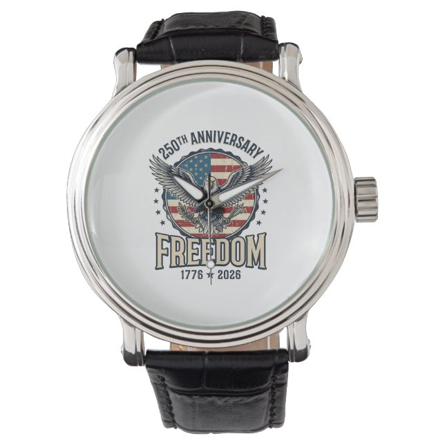 Reloj De Pulsera 250th Anniversary Freedom Eagle Patriotic Vintage  (Anverso)