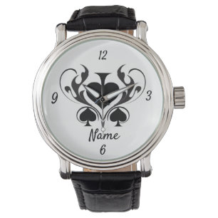 Reloj De Pulsera 3 Black Spades Tribal Thunder_Cove