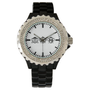 Reloj De Pulsera 3 Emoji de monos sabios