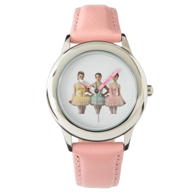 Reloj De Pulsera  3 preciosas bailarinas con colores suaves (Anverso)