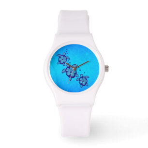 Reloj De Pulsera 3 tortugas Blue Honu
