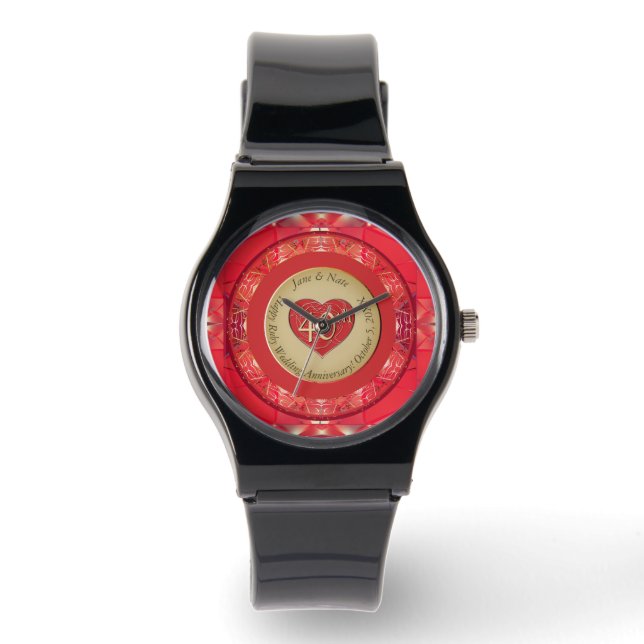 Reloj De Pulsera 40º Aniversario de Rubí (Anverso)