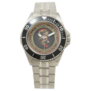 Reloj De Pulsera [400] Dragón chino de oro Fucanglong