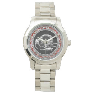 Reloj De Pulsera [400] Escorpión de plata sagrada en negro