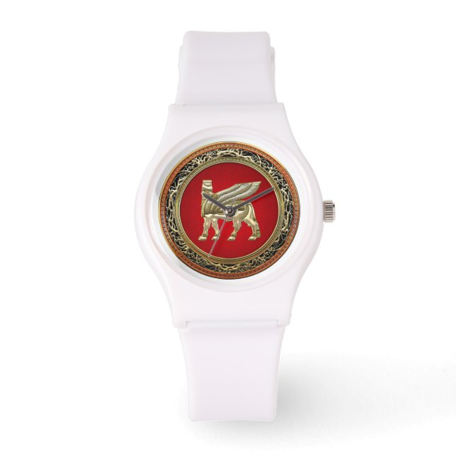 Reloj De Pulsera [400] Lamassu de toro alado babilónico [3D] (Anverso)